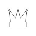 Line vector icon gold Crown. Outline vector icon