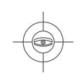 Line vector icon Scan eye, security. Outline vector icon