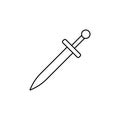 Line vector icon sword. Outline vector icon