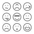 Line vector icons symbols thin