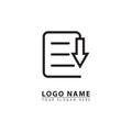line vector incoming message logo icon Royalty Free Stock Photo