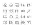 Line Video Editing Icons