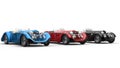 Line of vintage cars Royalty Free Stock Photo