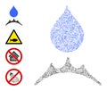 Line Water Resistent Icon Vector Mosaic Royalty Free Stock Photo