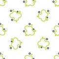 Line Water spill icon isolated seamless pattern on white background. Vector Royalty Free Stock Photo