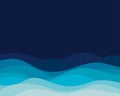 Blue wave concept abstract vector background