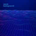 Line wave geometric background