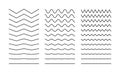 Line wave stroke zigzag vector. Squiggle curve simple squiggly line stroke