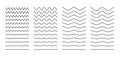 Line wave stroke zigzag vector. Squiggle curve simple squiggly line stroke Royalty Free Stock Photo