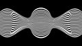 Line waves illusion optical. Black and white seamless horisontal pattern lines vector.