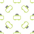 Line Weapon case for storing and transporting weapons icon isolated seamless pattern on white background. Vector Royalty Free Stock Photo