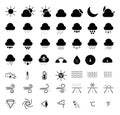 Line weather icons Royalty Free Stock Photo