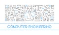 Line web banner for computer engineering