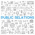 Line web concept for public relations
