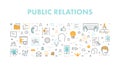 Line web concept for public relations