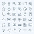 Line Web Development Icons