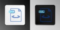 Line XML file document. Download xml button icon isolated on grey background. XML file symbol. Colorful outline concept Royalty Free Stock Photo