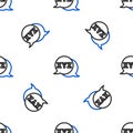 Line XYZ Coordinate system icon isolated seamless pattern on white background. XYZ axis for graph statistics display Royalty Free Stock Photo