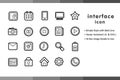 Lineal Interface Icon Sets for Website