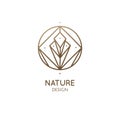 Linear abstract logo diamond