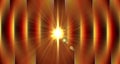 Linear abstraction with bright rays, geometric computer generated modern abstract background, 3d render