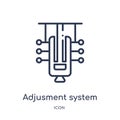 Linear adjusment system icon from Construction outline collection. Thin line adjusment system vector isolated on white background Royalty Free Stock Photo