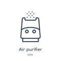 Linear air purifier icon from Electronic devices outline collection. Thin line air purifier vector isolated on white background. Royalty Free Stock Photo