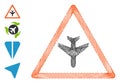 Linear Airplane Warning Vector Mesh