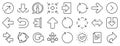 Linear Arrow icons. Download, Synchronize. Vector Royalty Free Stock Photo