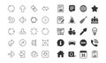 Linear Arrow icons. Download, Synchronize. Vector Royalty Free Stock Photo