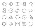 Linear Arrow icons. Download, Synchronize. Royalty Free Stock Photo