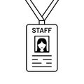 linear badge staff sign