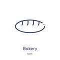 Linear bakery icon from Fastfood outline collection. Thin line bakery vector isolated on white background. bakery trendy