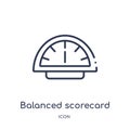 Linear balanced scorecard icon from Human resources outline collection. Thin line balanced scorecard icon isolated on white