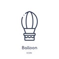 Linear balloon icon from Accommodation outline collection. Thin line balloon icon isolated on white background. balloon trendy