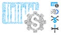 Linear Barcode Price Setup Gear Icon Vector Mosaic
