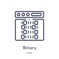 Linear binary icon from Artificial intellegence and future technology outline collection. Thin line binary vector isolated on