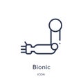 Linear bionic icon from Artifical intelligence outline collection. Thin line bionic vector isolated on white background. bionic