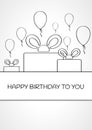 Linear birthday card