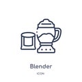 Linear blender icon from Alcohol outline collection. Thin line blender vector isolated on white background. blender trendy