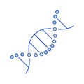 linear blue dna molecule icon Royalty Free Stock Photo