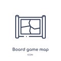 Linear board game map icon from Entertainment outline collection. Thin line board game map icon isolated on white background.