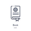 Linear book icon from Artifical intelligence outline collection. Thin line book vector isolated on white background. book trendy Royalty Free Stock Photo