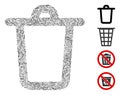 Linear Bucket Icon Vector Collage Royalty Free Stock Photo