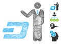 Linear Businessman Show Dash Vector Mesh