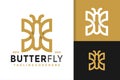 Linear Butterfly Logo Design, brand identity logos vector, modern logo, Logo Designs Vector Illustration Template Royalty Free Stock Photo