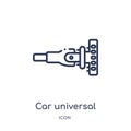 Linear car universal joint icon from Car parts outline collection. Thin line car universal joint vector isolated on white