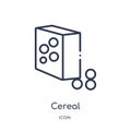 Linear cereal icon from Fastfood outline collection. Thin line cereal vector isolated on white background. cereal trendy