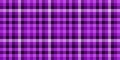 Linear check texture vector, quiet plaid tartan textile. Screen fabric seamless background pattern in purple and dark colors