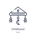 Linear childhood icon from Entertainment and arcade outline collection. Thin line childhood vector isolated on white background.